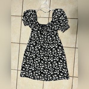Francesca black flower dress